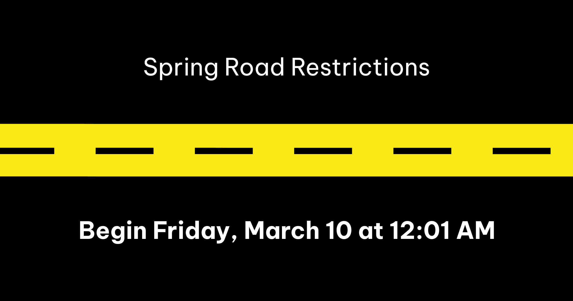 2023 Spring Load Restrictions Image