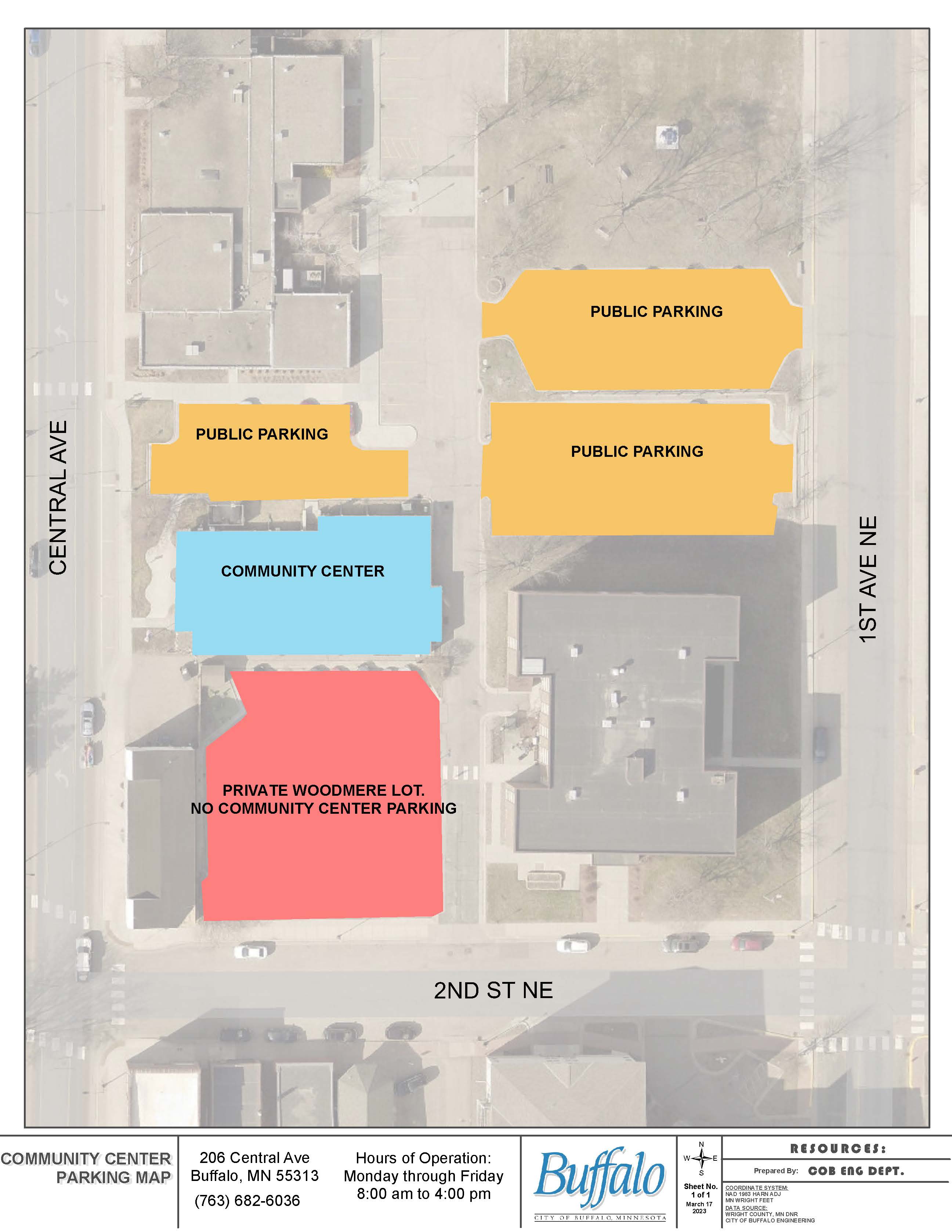 Community Center Parking Map