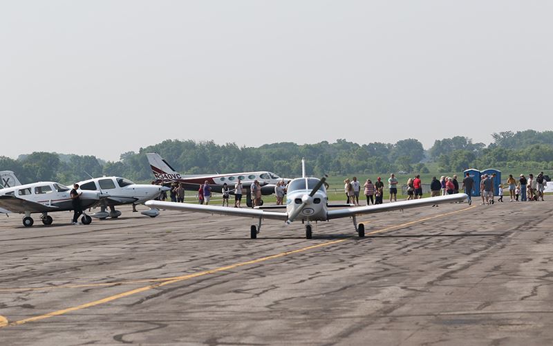 Airport Ramp and Line for Breakfast