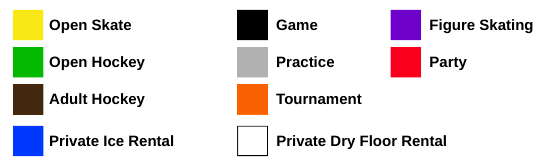 Civic Center Calendar Legend