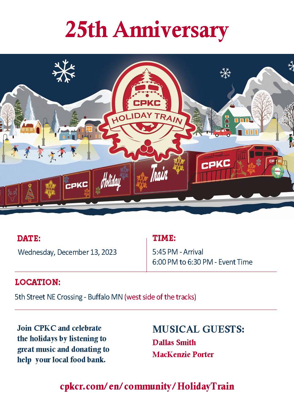 2023 Holiday Train Flyer